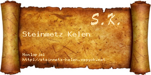 Steinmetz Kelen névjegykártya